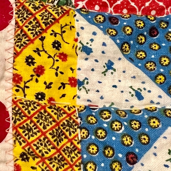 SOLD!!! Vintage patchwork quilt blanket doll or dollhouse 10”x12” - Picture 10 of 13